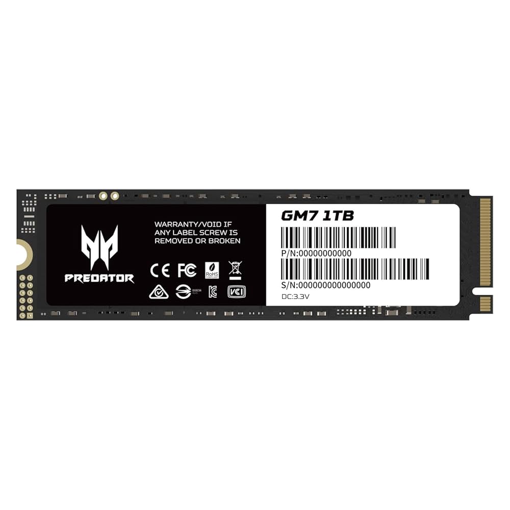 ACER Predator SSD GM7 1TB M.2 NVMe PCIe Gen 4x4 : Amazon.co
